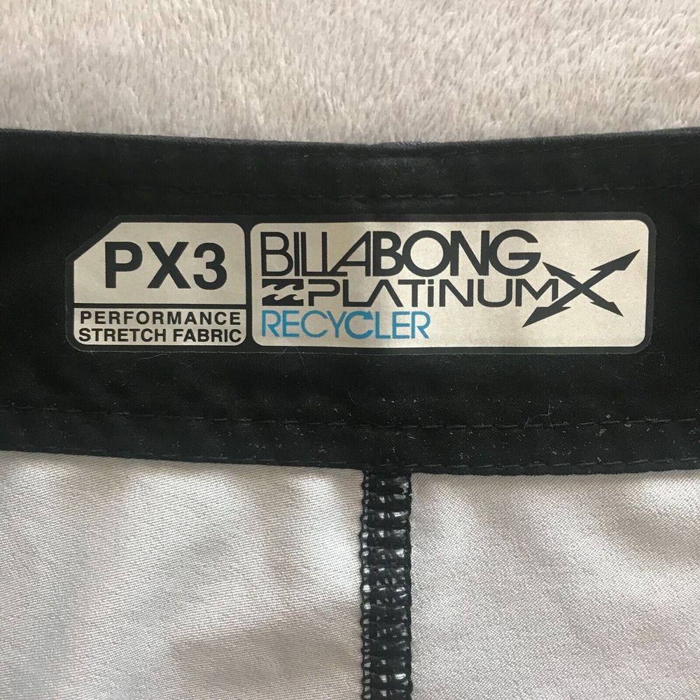 BILLABONG Platinum Board Shorts Mens 34‎ Black Orange Striped Swim Trunks PX3 - Picture 4 of 10